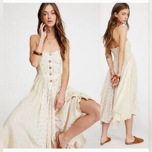 Free People Amanda Strapless Midi Dress
